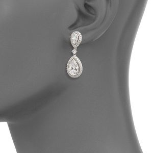 NWT Adriana Orsini Pave CZ Teardrop Earrings